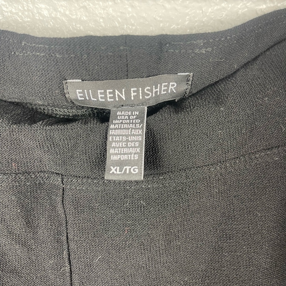 Eileen Fisher Washable Stretch Crape Pants Slim Fit Ankle Length Womens XL Black - Picture 4 of 9